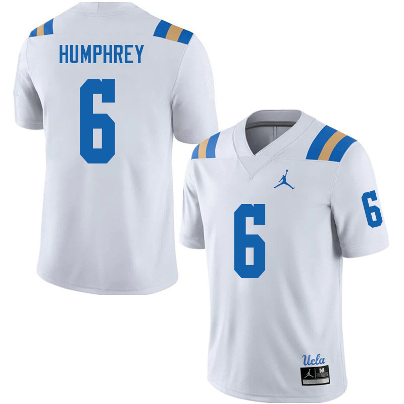 Jordan Brand Men #6 John Humphrey UCLA Bruins College Football Jerseys Sale-White - Click Image to Close